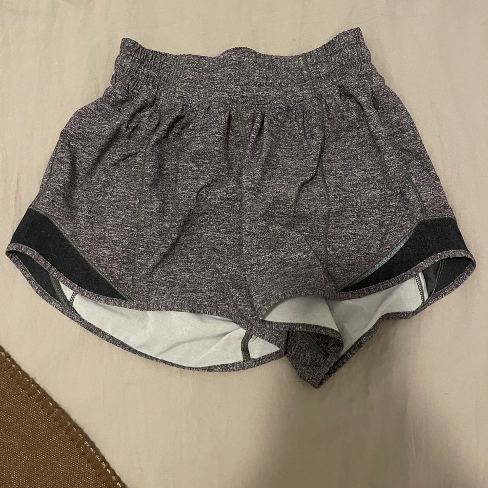 Gray lululemon hotty hot shorts
